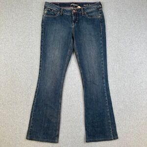 Y2K Volcom Womens Bootcut Jeans Size 11 Blue Denim Pants Hipster Rodeo